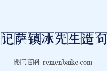记萨镇冰先生造句是什么意思的图片